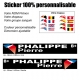 Sticker nominatif Vélo Moto Quad Karting Jet Ski personnalisable