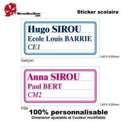 Sticker cahier livre scolaire école