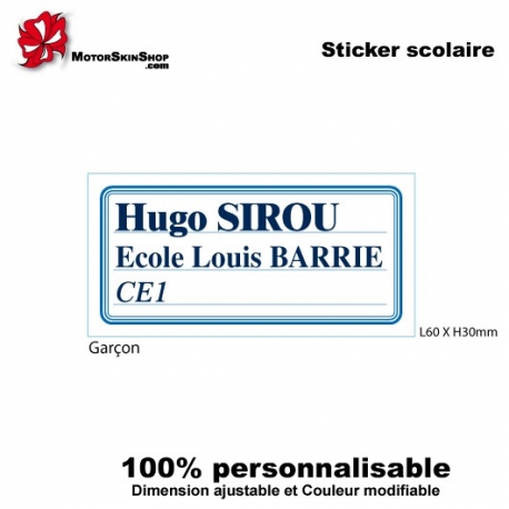  Sticker cahier livre scolaire école