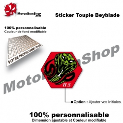 Sticker Beyblade Poisson Serpent