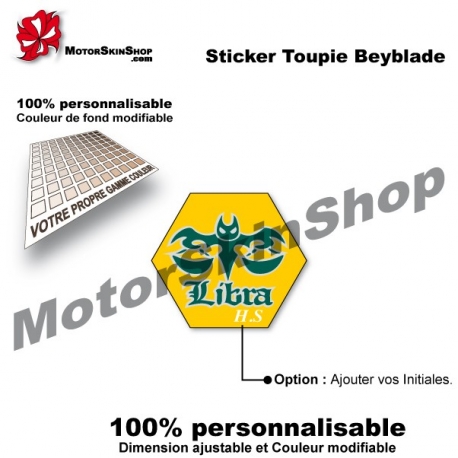 Sticker toupie Beyblade Flame Libra