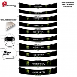 Sticker pare soleil casque Monster Energy