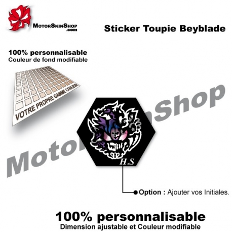 Sticker toupie Beyblade Diablo Nemesis