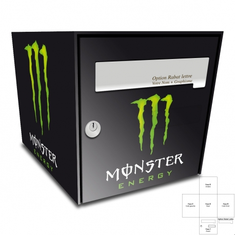 Sticker Boite aux lettres Monster Energy