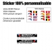 Sticker nominatif Vélo Moto Quad Karting Jet Ski personnalisable