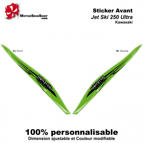 Sticker avant 250 Ultra Kawasaki