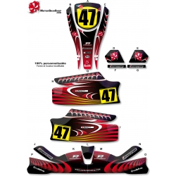 Kit déco Karting KG Unico Rouge