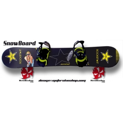 Sticker SnowBoard étoile personnalisable