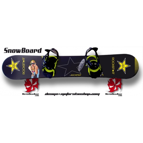 Sticker SnowBoard RockStar personnalisable