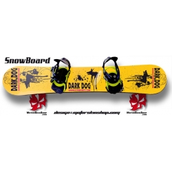 Sticker SnowBoard Dark Dog personnalisable