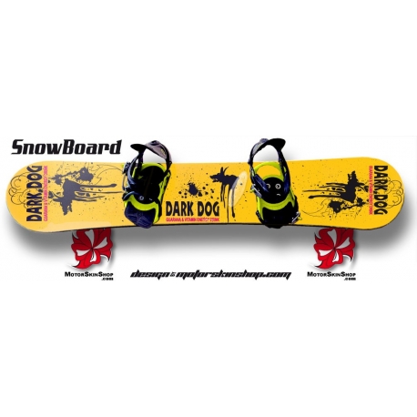 Sticker SnowBoard Dark Dog personnalisable