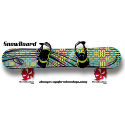 Sticker SnowBoard fille et couleur personnalisable