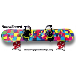 Sticker SnowBoard Géométrique personnalisable