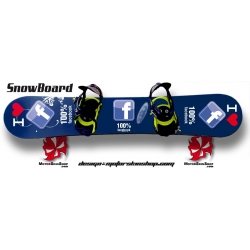 Sticker SnowBoard Facebook personnalisable