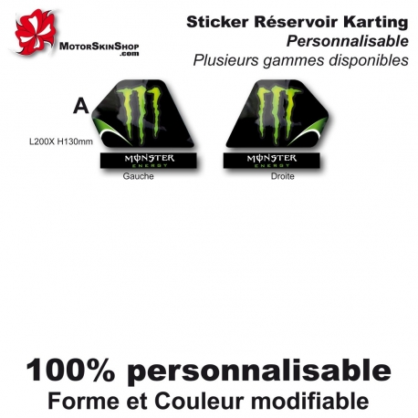 Sticker réservoir Karting Monster Energy