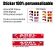 Sticker nominatif Vélo Moto Quad Karting Jet Ski personnalisable