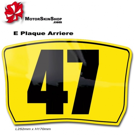 Plaque Numéro arrière Karting