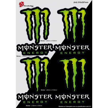 Sticker Monster Energy planche