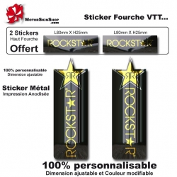 Sticker fourche vélo VTT Métal RockStar