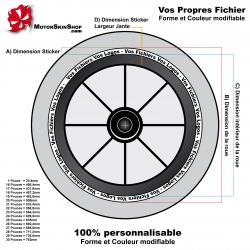 Impression de votre fichier Sticker jante Moto Sportive