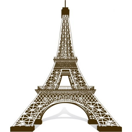 Tour Eiffel 3D Vecteur au trait