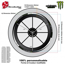 Sticker jante Moto Sportive Monster Energy