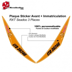 Sticker Décoration + Plaque immatriculation