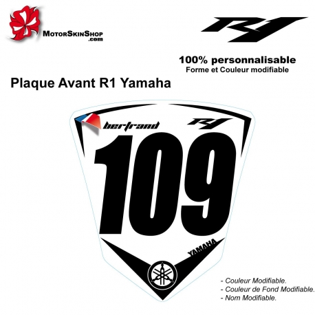 Sticker Plaque numéro course R1 Yamaha