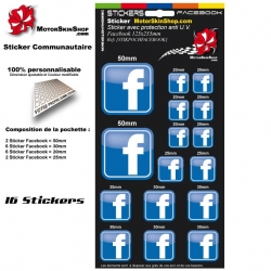 Planche Sticker Facebook autocollant