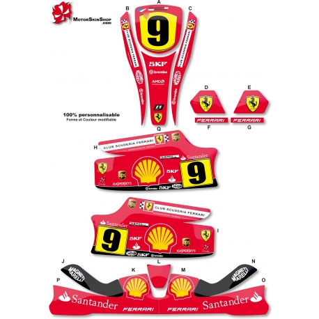 Kit déco Karting KG Unico F1 Ferrari
