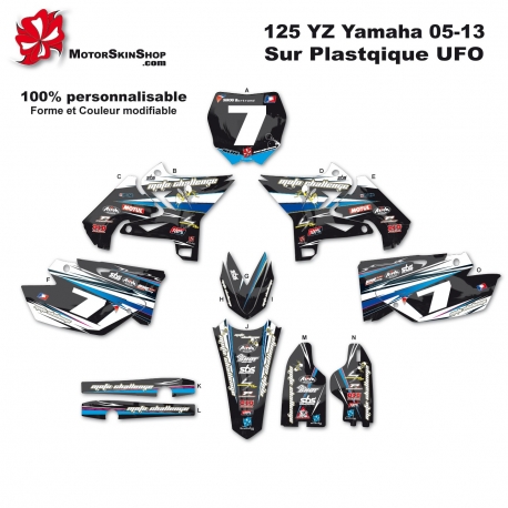 Kit déco Moto 125 YZ Yamaha plastique UFFO