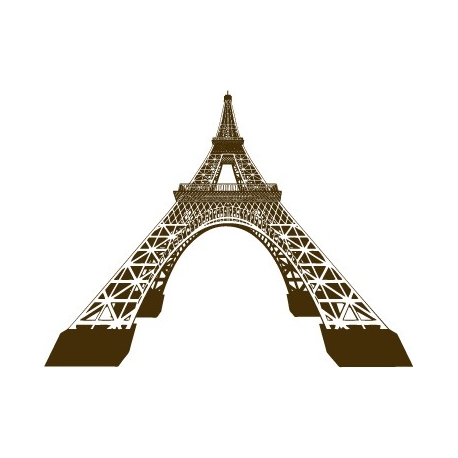 Tour Eiffel 3D Vecteur déformée au trait