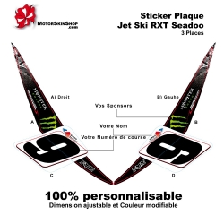 Sticker avant RXT Seadoo 3 places Monster