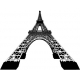 Tour Eiffel 3D Vecteur déformée au trait
