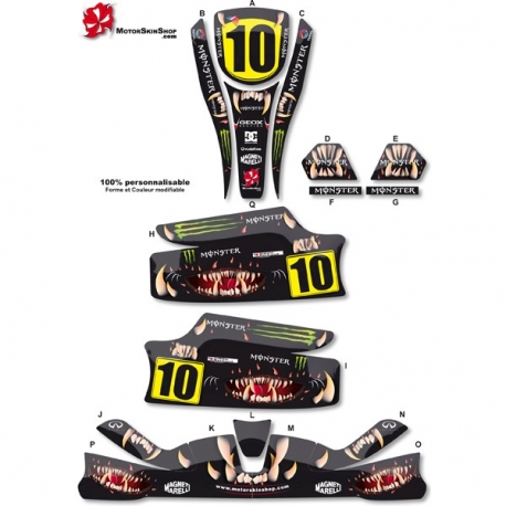 Kit déco Karting KG Unico Monster Motorskin