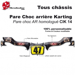 Kit Déco CIK 14 Pare choc arrière Karting Monster Motorskin