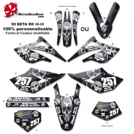 Kit déco 50 Beta RR 06-09 Metal Melisha