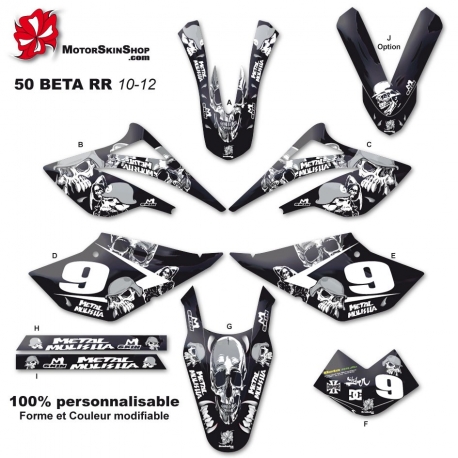 Kit déco 50 Beta RR 10-12 Metal Mulisha