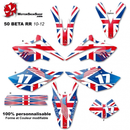 Kit déco 50 Beta RR 10-12 Drapeau