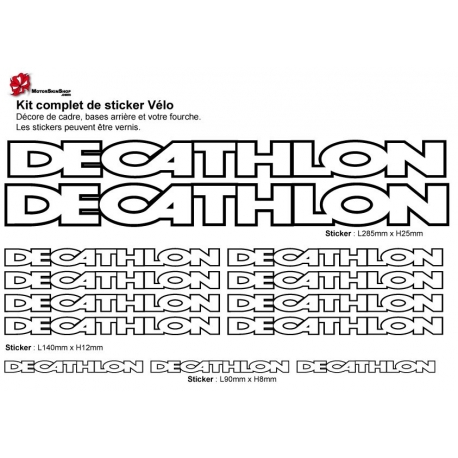 Sticker cadre vélo Kit Decathlon