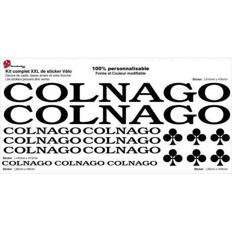 Sticker Kit cadre vélo XXL Colnago