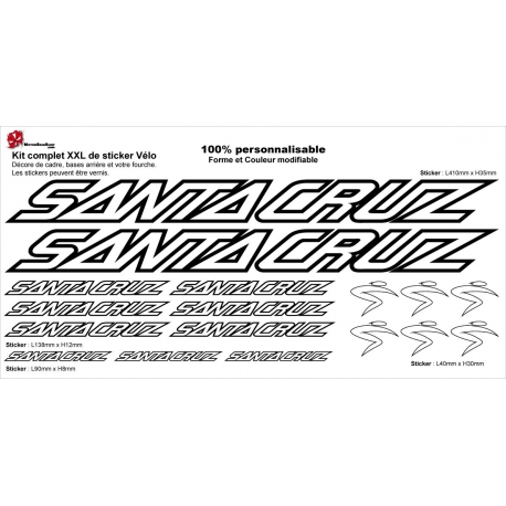 Sticker Kit cadre vélo XXL Santa Cruz