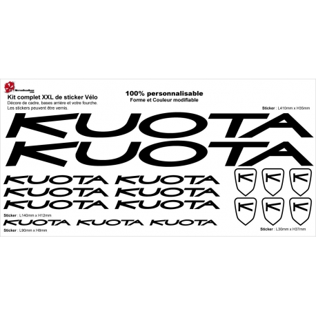 Sticker Kit cadre vélo XXL Kuota