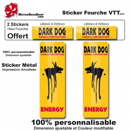 Sticker fourche vélo VTT Dark Dog