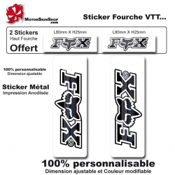 Sticker fourche Fox Blanc VTT