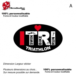 Sticker Logo ITRI Triathlon Noir