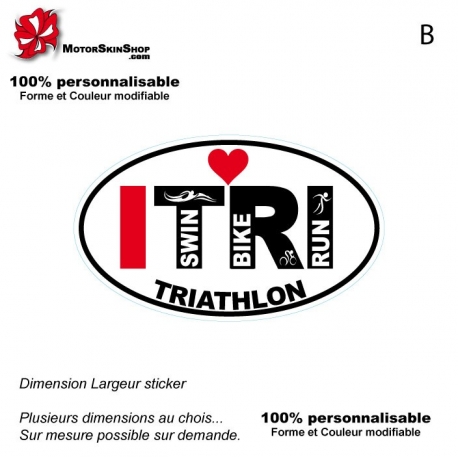 Sticker Logo ITRI Triathlon Blanc