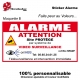  Sticker alarme maison factice autocollant Alarme