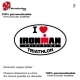 Sticker Logo I Love Ironman Triathlon