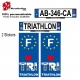 Sticker plaque immatriculation Triathlon